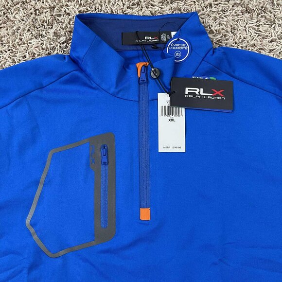 RLX Ralph Lauren Men’s 1/4 Zip Luxury Jersey Pullover Fleece Sweatshirt Size XXL - Picture 5 of 12